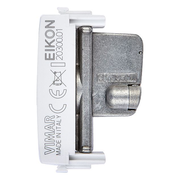 Vimar Eikon TV-RD-SAT Coaxial Socket Outlet, 5-2400 MHz, Male Connector