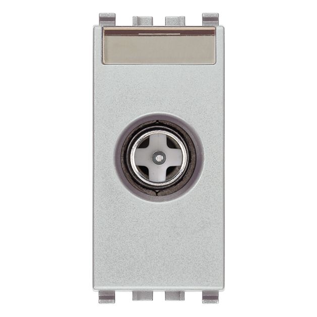 Vimar Eikon TV-RD-SAT Coaxial Socket Outlet, 5-2400 MHz, Male Connector