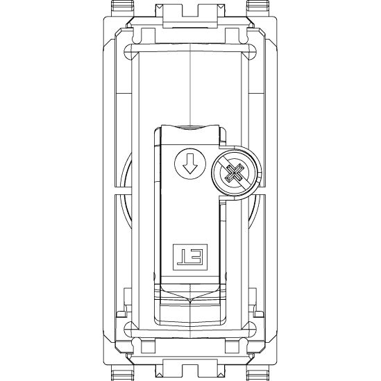 Vimar Eikon TV-RD-SAT Coaxial Socket Outlet, 5-2400 MHz, Male Connector