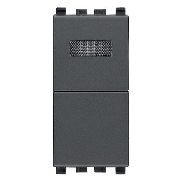 Vimar Eikon Push Button Switch, 1P NO, 10A 250V, With Indicator Unit, Flush-Mount, IP40, Without Signalling Unit