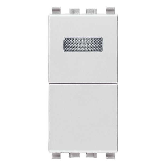 Vimar Eikon Push Button Switch, 1P NO, 10A 250V, With Indicator Unit, Flush-Mount, IP40, Without Signalling Unit