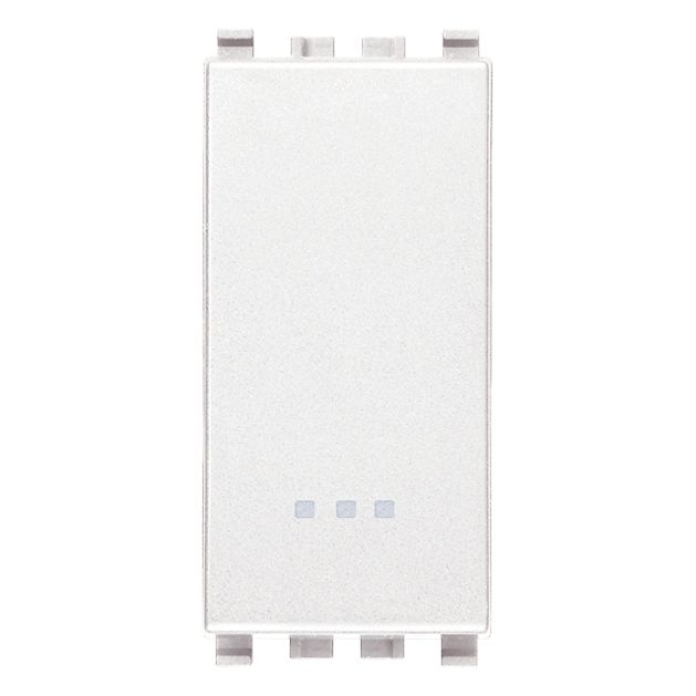 Vimar Eikon 1-Way Switch, 16AX 250V, Lightable, Replaceable Button