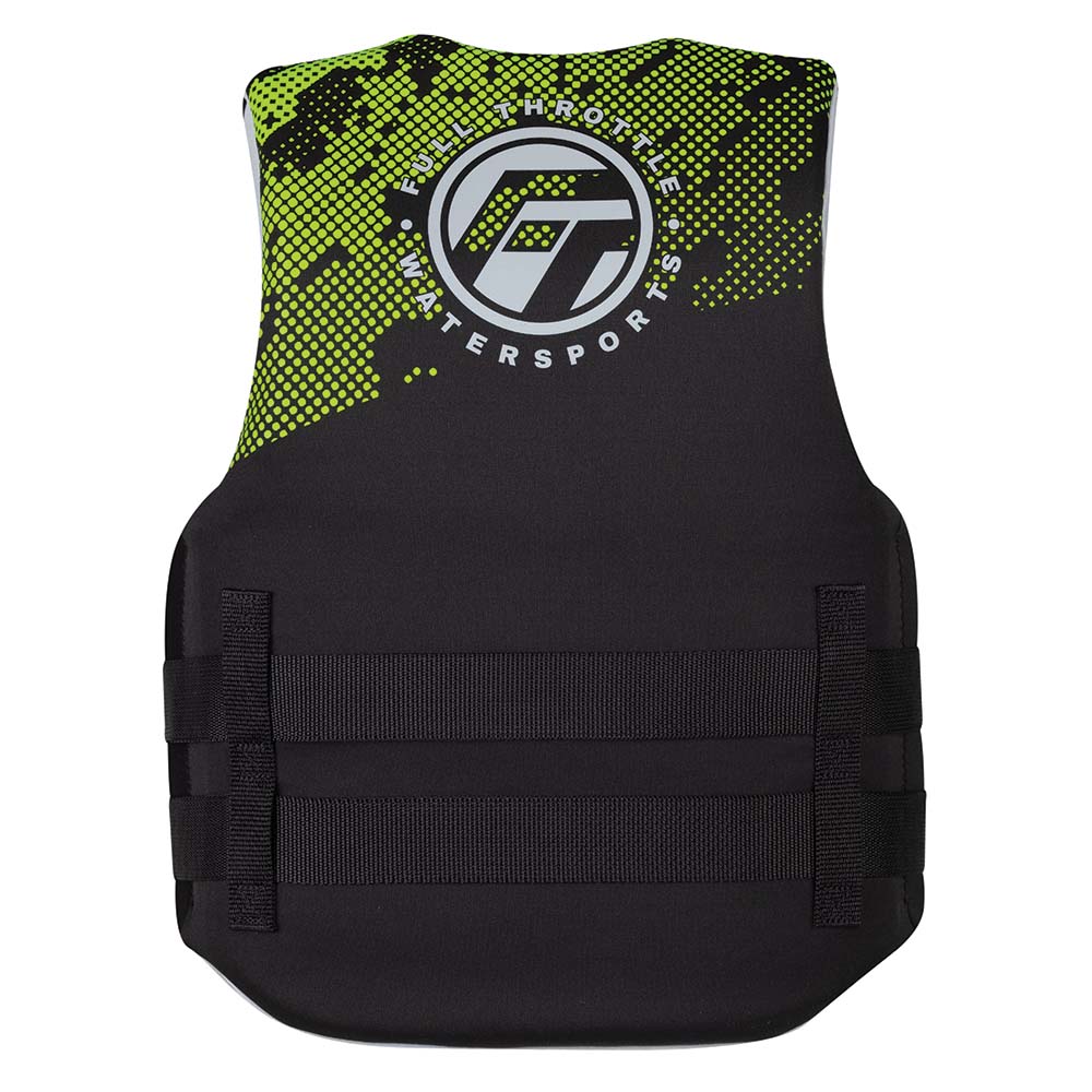 Full Throttle Junior Hinged Neoprene Life Jacket - Green 142400-400-009-22