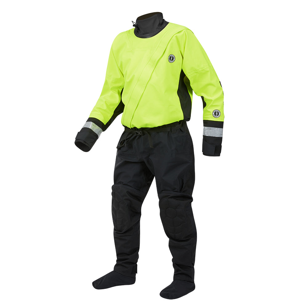 Mustang MSD576 Water Rescue Dry Suit - Fluorescent Yellow Green-Black - XL MSD57602-251-XL-101