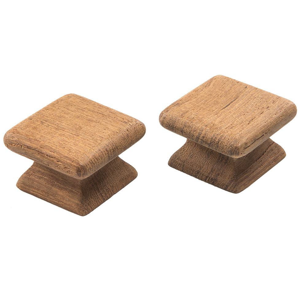 Whitecap Teak Square Drawer Knob - 1-1/8" - 2 Pack 60130-A