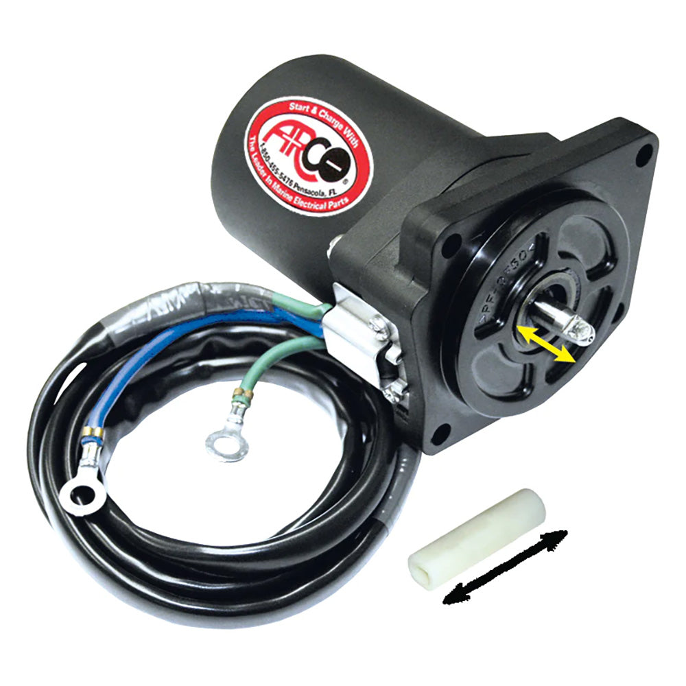 ARCO Marine Replacement Outboard Tilt Trim Motor - Yamaha-4 Bolt, 5/8" Flat Blade Shaft 6258