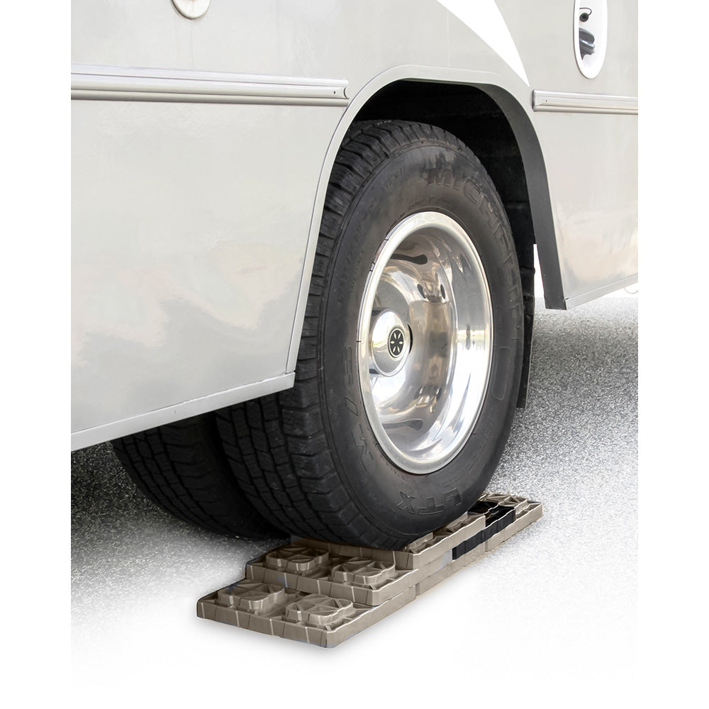 Camco FasTen Leveling Blocks w/T-Handle - 2x2 - Brown *10-Pack 44521