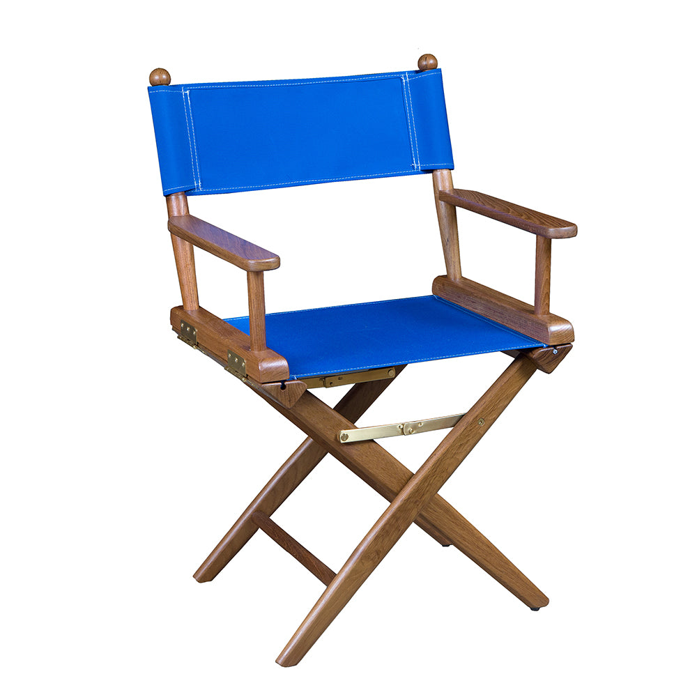 Whitecap Director's Chair w/Blue Seat Covers - Teak 60041