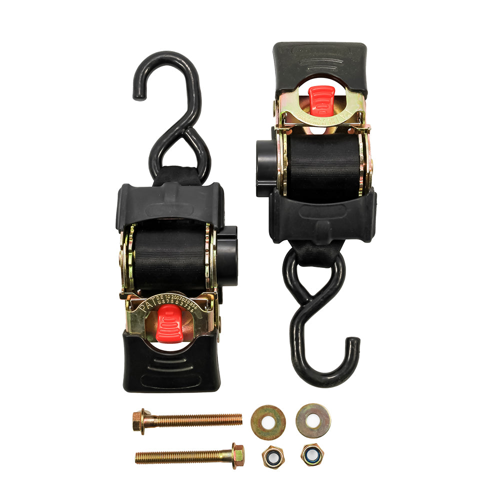 Camco Retractable Tie Down Straps - 2" Width 5.5' Bolt On 50030