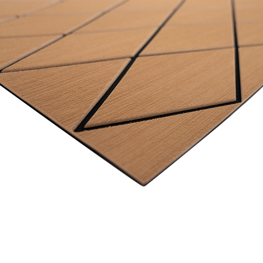 SeaDek 40" x 80" 6mm Two Color Diamond Full Sheet - Brushed Texture - Mocha/Black (1016mm x 2032mm x 6mm) 56411-80093