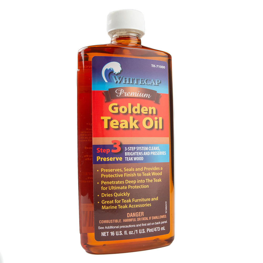 Whitecap Premium Golden Teak Oil - 16oz TK-71000