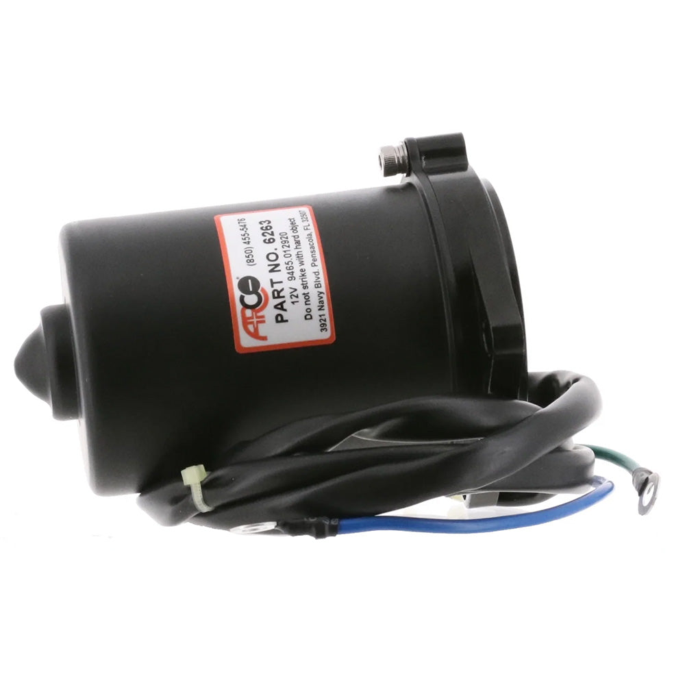 ARCO Marine Replacement Outboard Tilt Trim Motor - Yamaha, 2-Wire, 3 Bolt, Flat Blade Shaft 6263