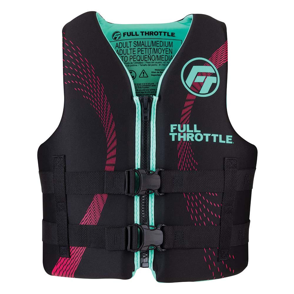 Full Throttle Adult Rapid-Dry Life Jacket - S/M - Aqua/Black 142100-505-030-22