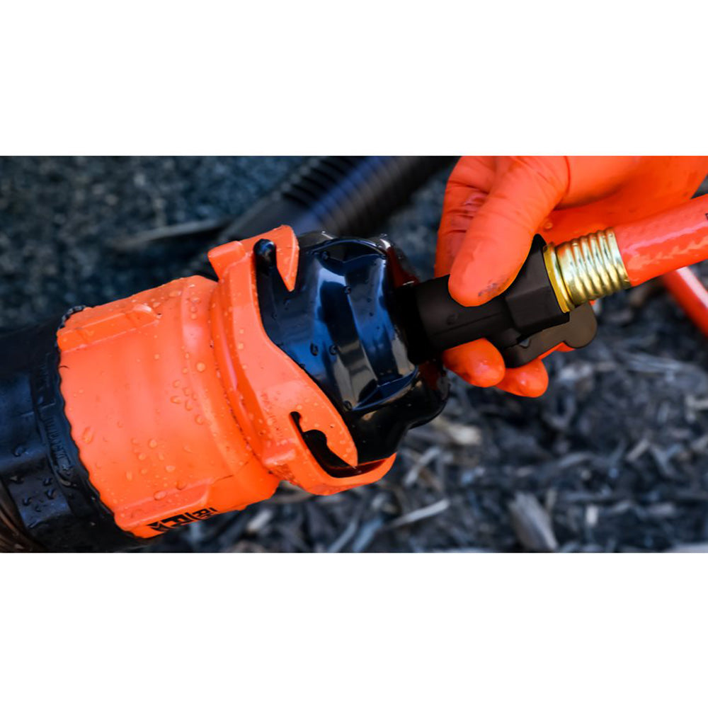 Camco RhinoFlex 10' Clean Out Hose w/Rinser Cap - 5/8" Internal Diameter 22999