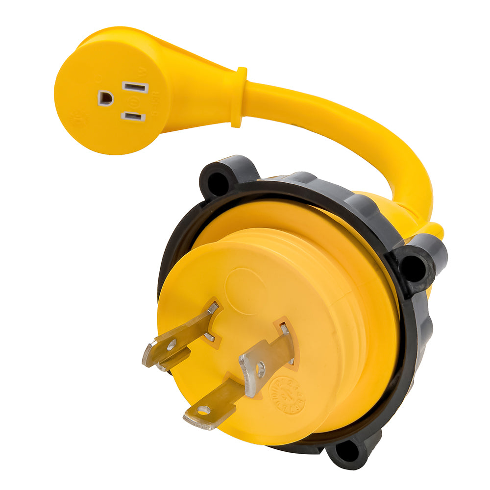 Camco 30AM/15AF Power Grip Marine 12" Dogbone - M-Locking/90F Adapter 55616