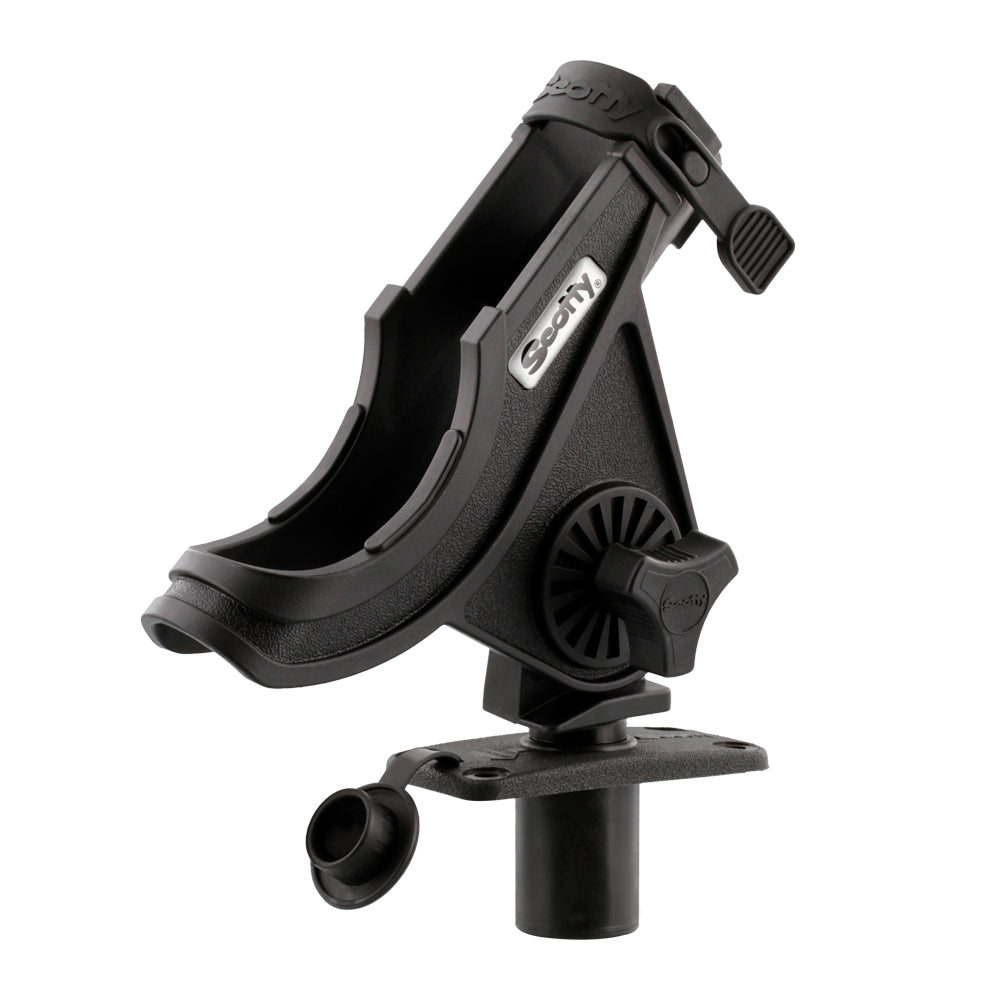 Scotty 281 Bait Caster/Spinning Rod Holder w/244 Flush Deck Mount - Black 281-BK