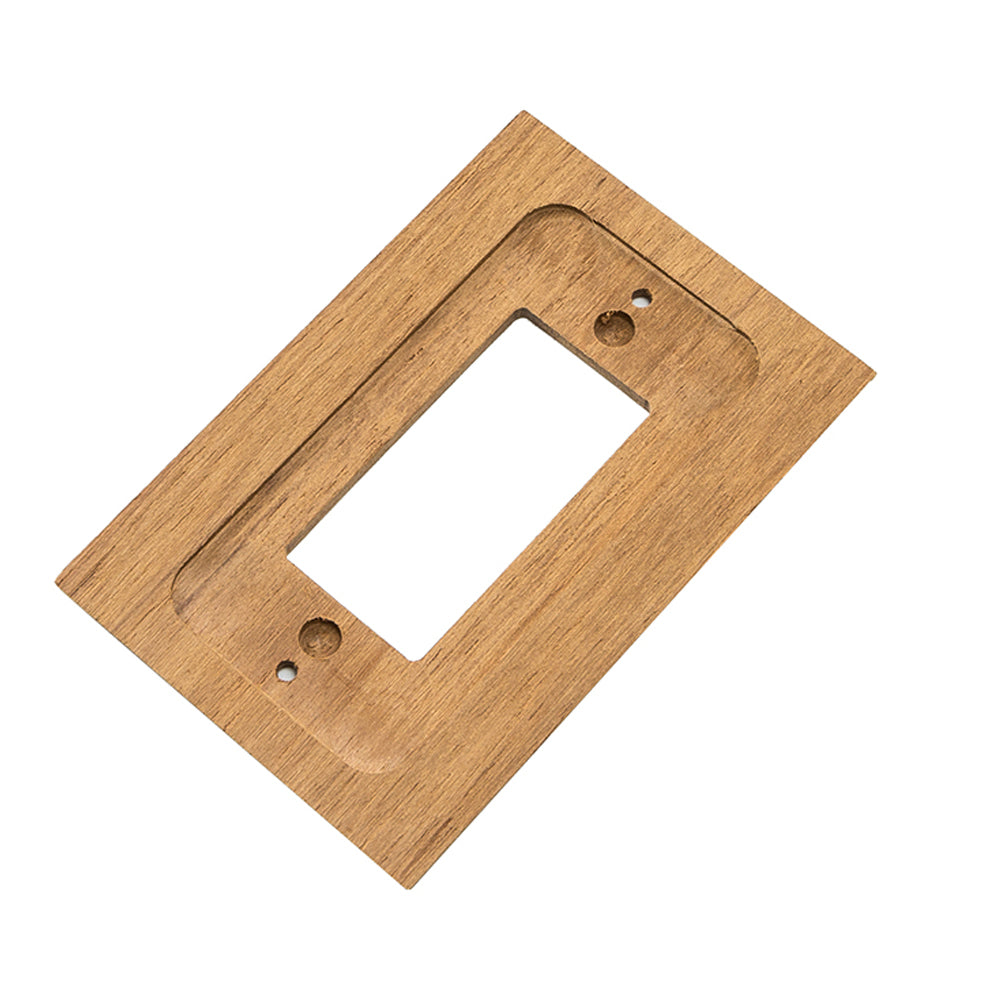 Whitecap Teak Ground Fault Outlet Cover/Receptacle Plate 60171