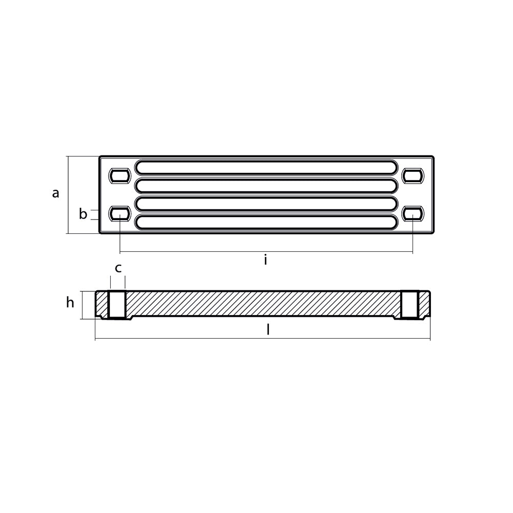 Tecnoseal Aluminum Yamaha Bar Anode f/Engine Bracket 01112-1AL