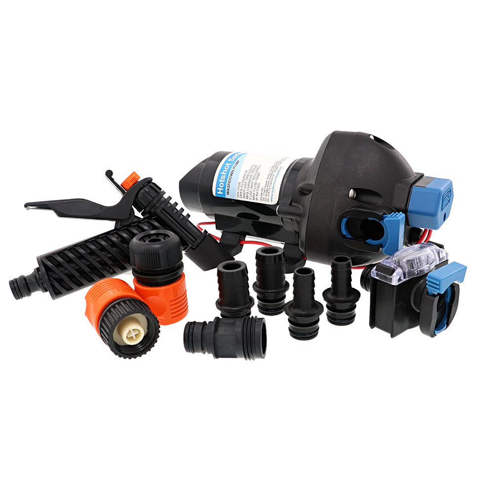 Jabsco HotShot 3 Washdown Pump, 12V, 3 GPM, 50 PSI, IPX6