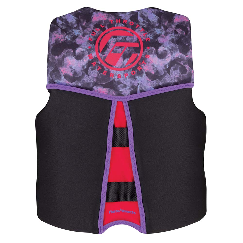 Full Throttle Youth Rapid-Dry Flex-Back Life Jacket - Pink/Black 142500-105-002-22