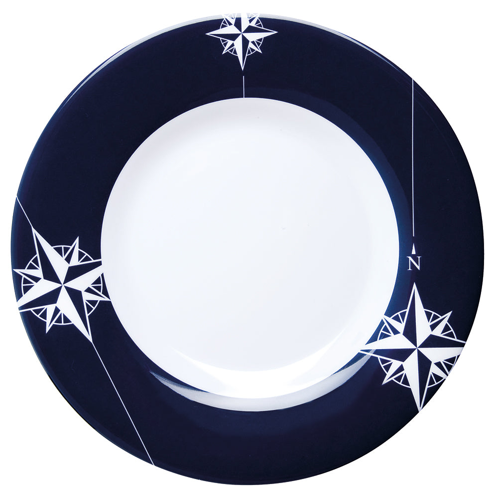 Marine Business Melamine Non-Slip, Flat, Round Dinner Plate - NORTHWIND - 10" Set of 6 15001C