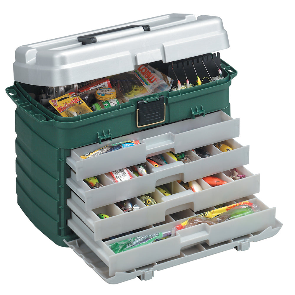 Plano 4-Drawer Tackle Box - Green Metallic/Silver 758005