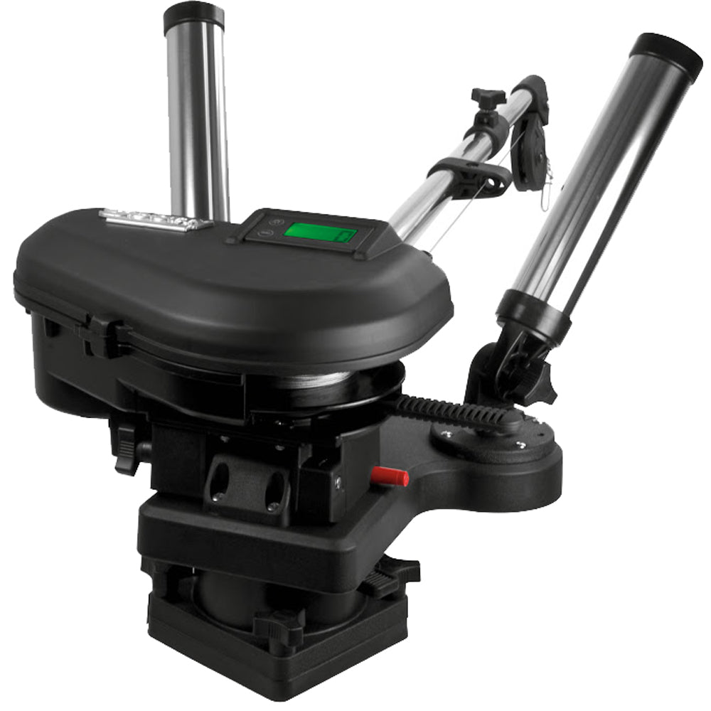 Scotty 2116 HP Depthpower Electric Downrigger 60" SS Telescoping Boom w/ Swivel Base - Dual Rod Holder 2116