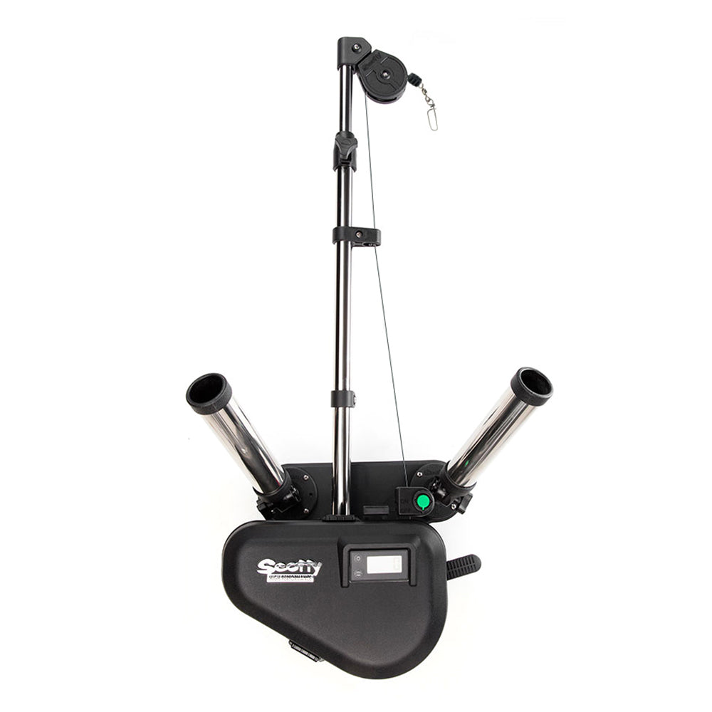 Scotty 2116 HP Depthpower Electric Downrigger 60" SS Telescoping Boom w/ Swivel Base - Dual Rod Holder 2116