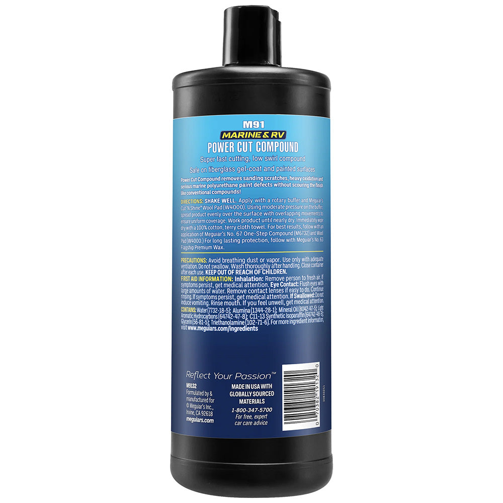 Meguiar's #91 Marine/RV Pro Grade Power Cut Compound - 32oz M9132