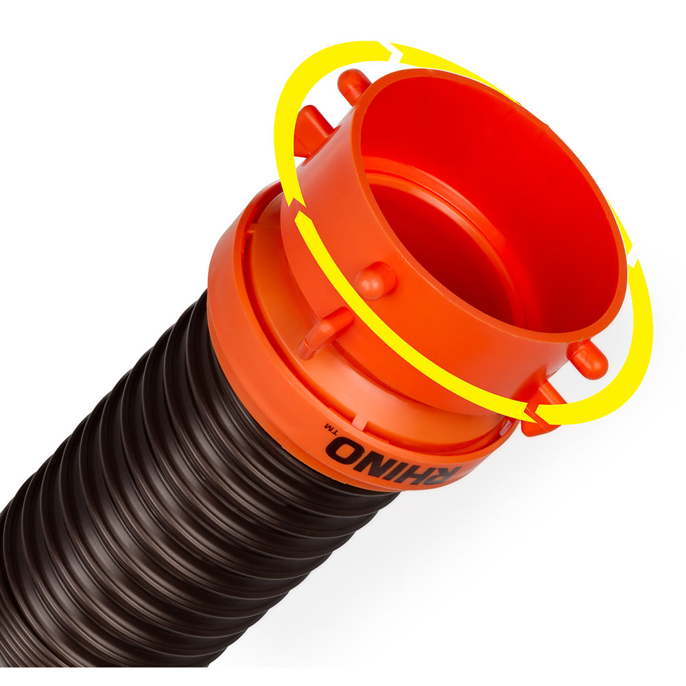 Camco RhinoFLEX 5' Sewer Hose Extension w/Swivel Bayonet & Lug 39765