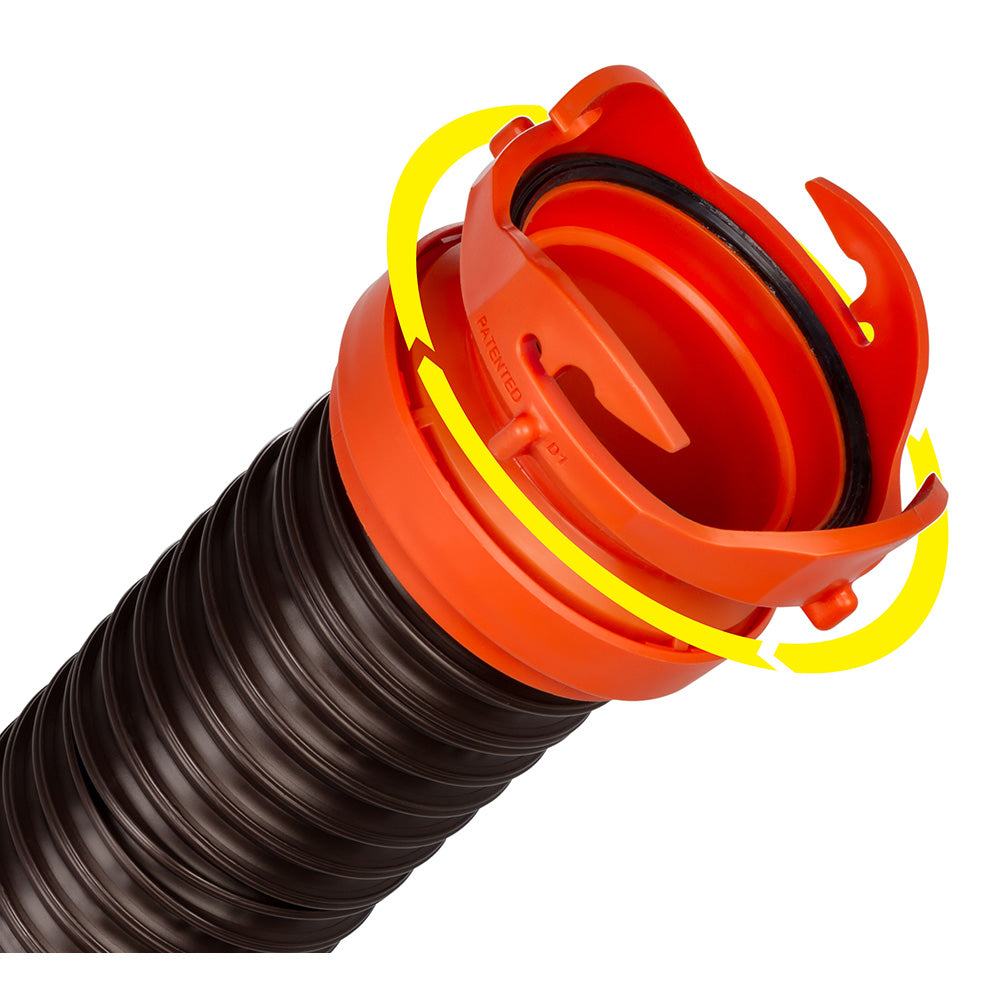 Camco RhinoFLEX 5' Sewer Hose Extension w/Swivel Bayonet & Lug 39765