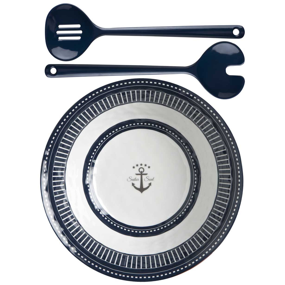 Marine Business Melamine Salad Bowl & Servers - SAILOR SOUL 14008