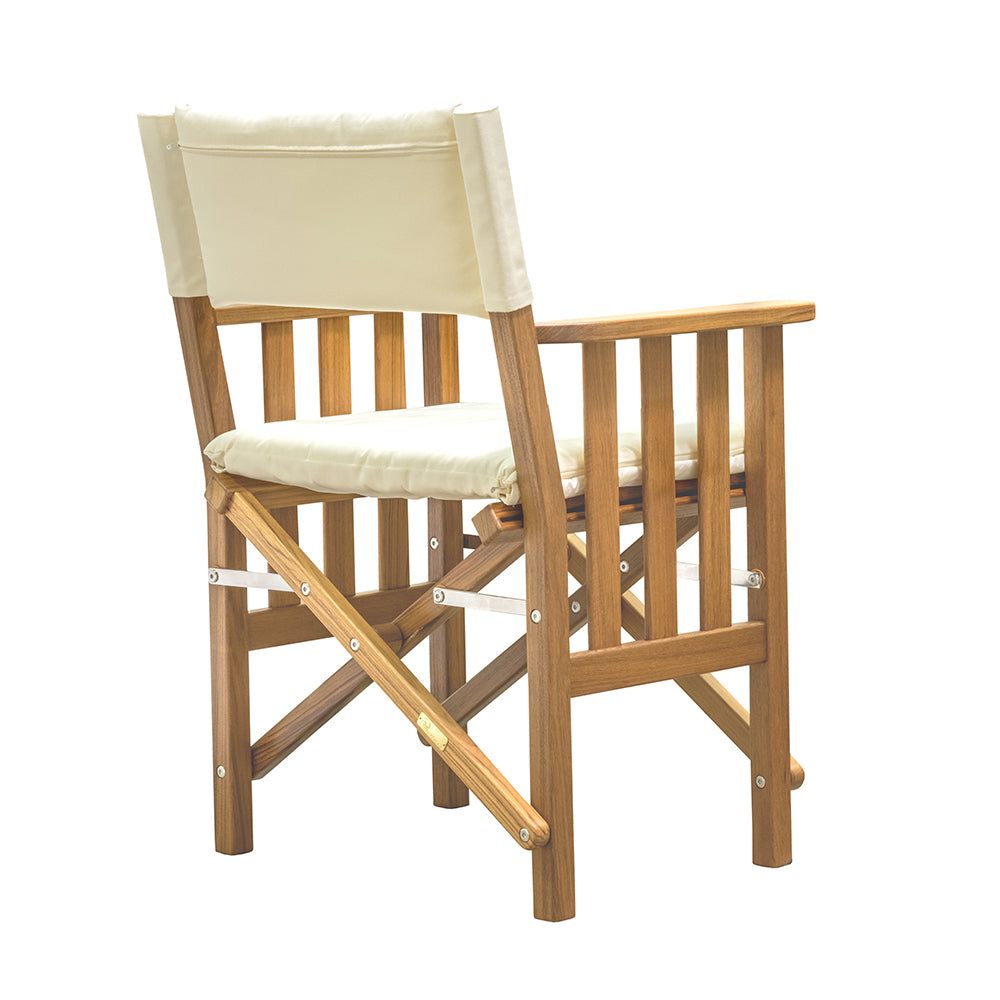 Whitecap Director's Chair II w/Cream Cushion - Teak 61053