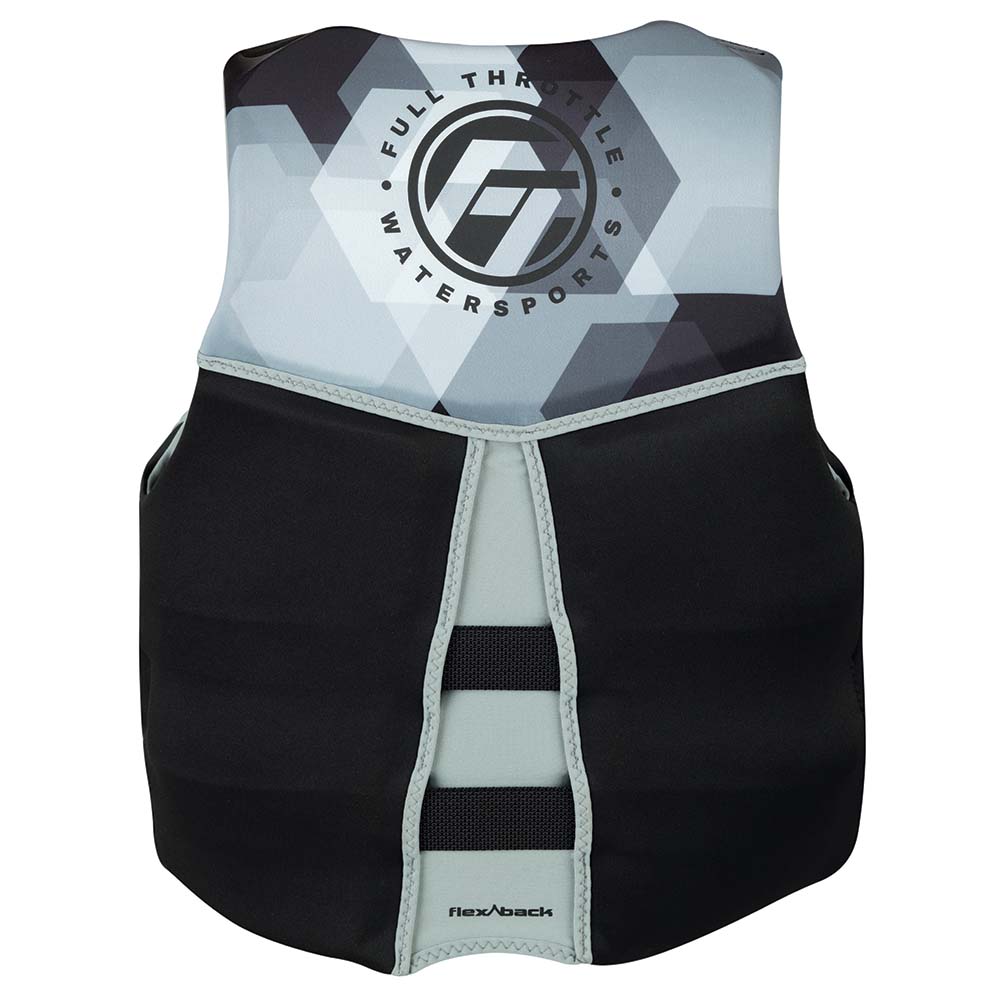 Full Throttle Men's Rapid-Dry Flex-Back Life Jacket - L - Black/Grey 142500-701-040-22