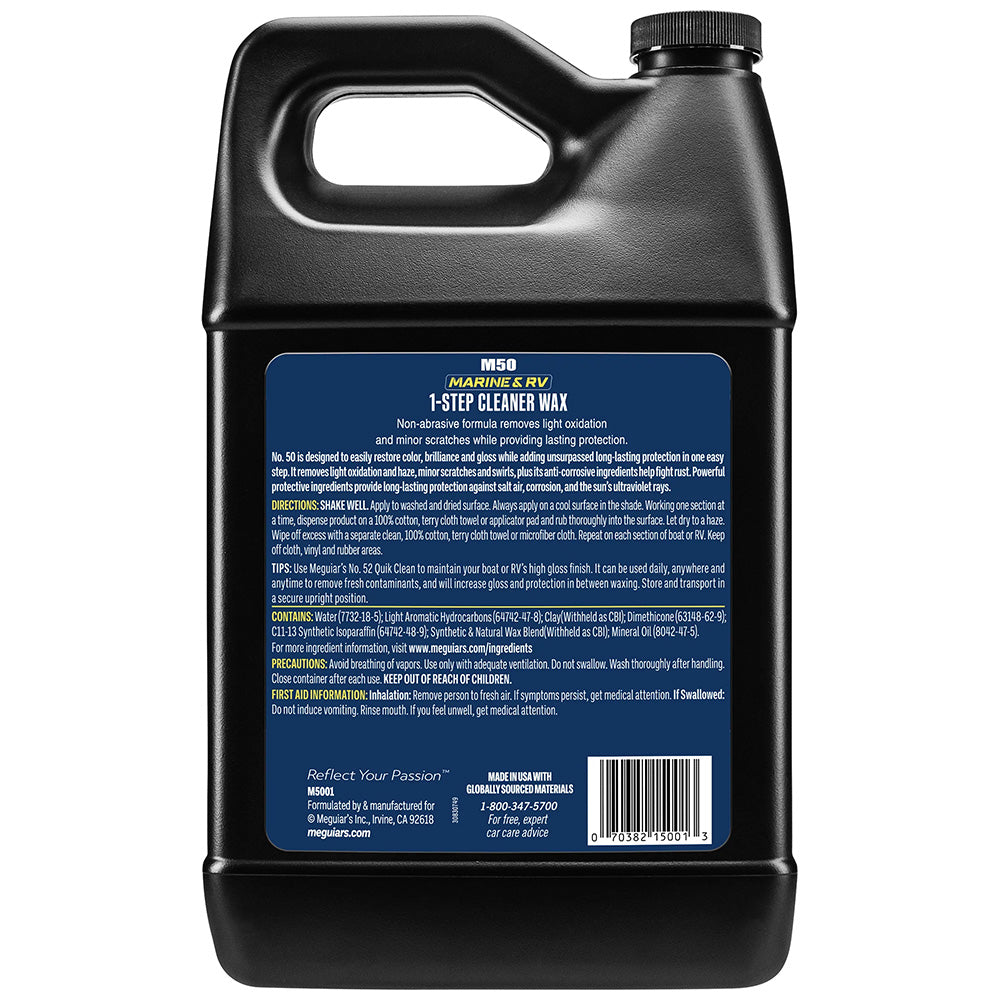 Meguiar's #50 Boat/RV Cleaner Wax - Liquid 1 Gallon M5001