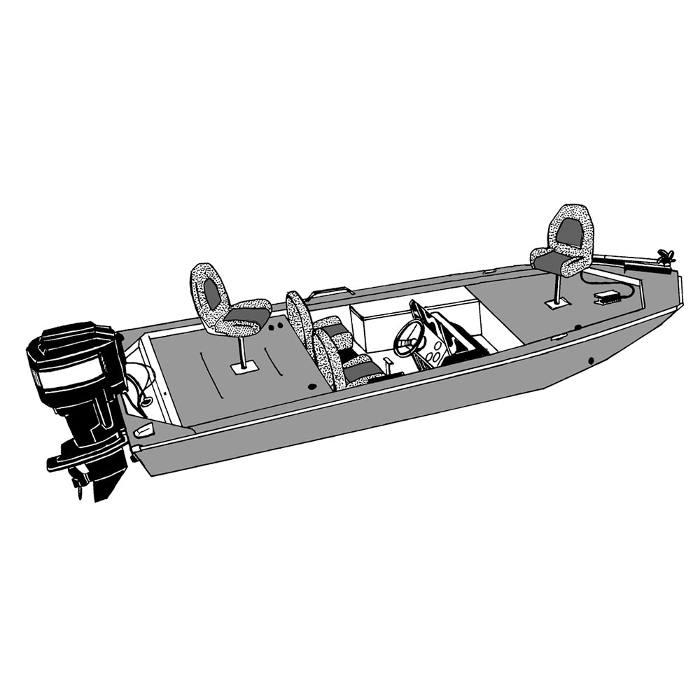 Carver Performance Poly-Guard Styled-to-Fit Boat Cover f/17.5' Jon Style Bass Boats - Shadow Grass 77817C-SG