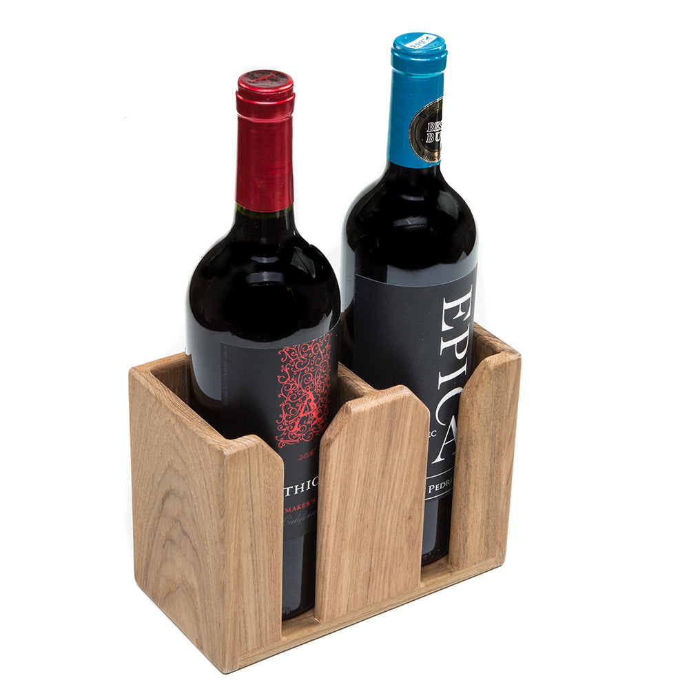 Whitecap Teak Two-Bottle Rack 62620