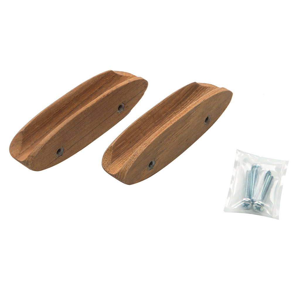 Whitecap Teak Oval Drawer Pull - 4"L - 2 Pack 60147-A
