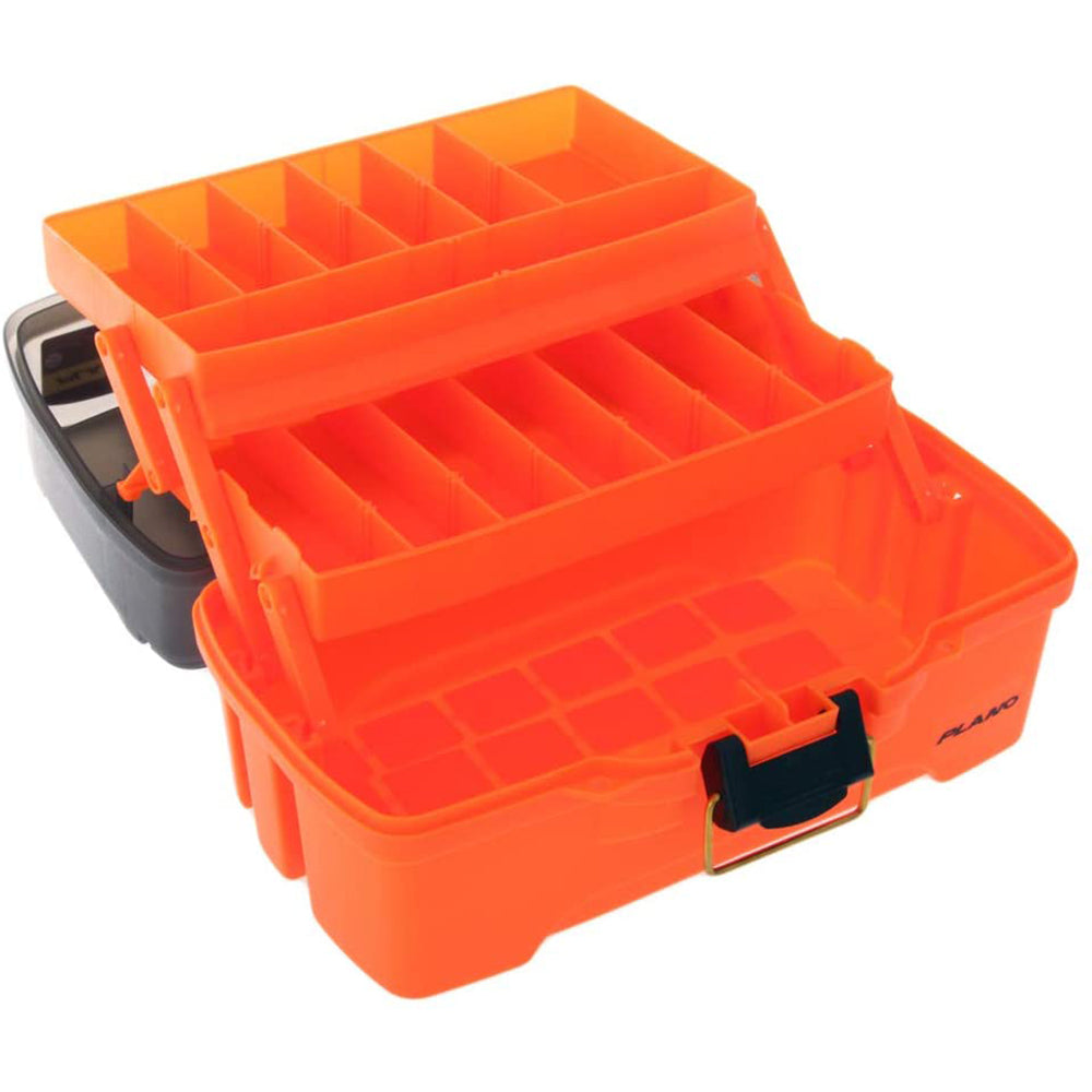 Plano 2-Tray Tackle Box w/Dual Top Access - Smoke & Bright Orange PLAMT6221