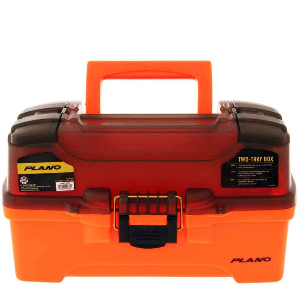 Plano 2-Tray Tackle Box w/Dual Top Access - Smoke & Bright Orange PLAMT6221