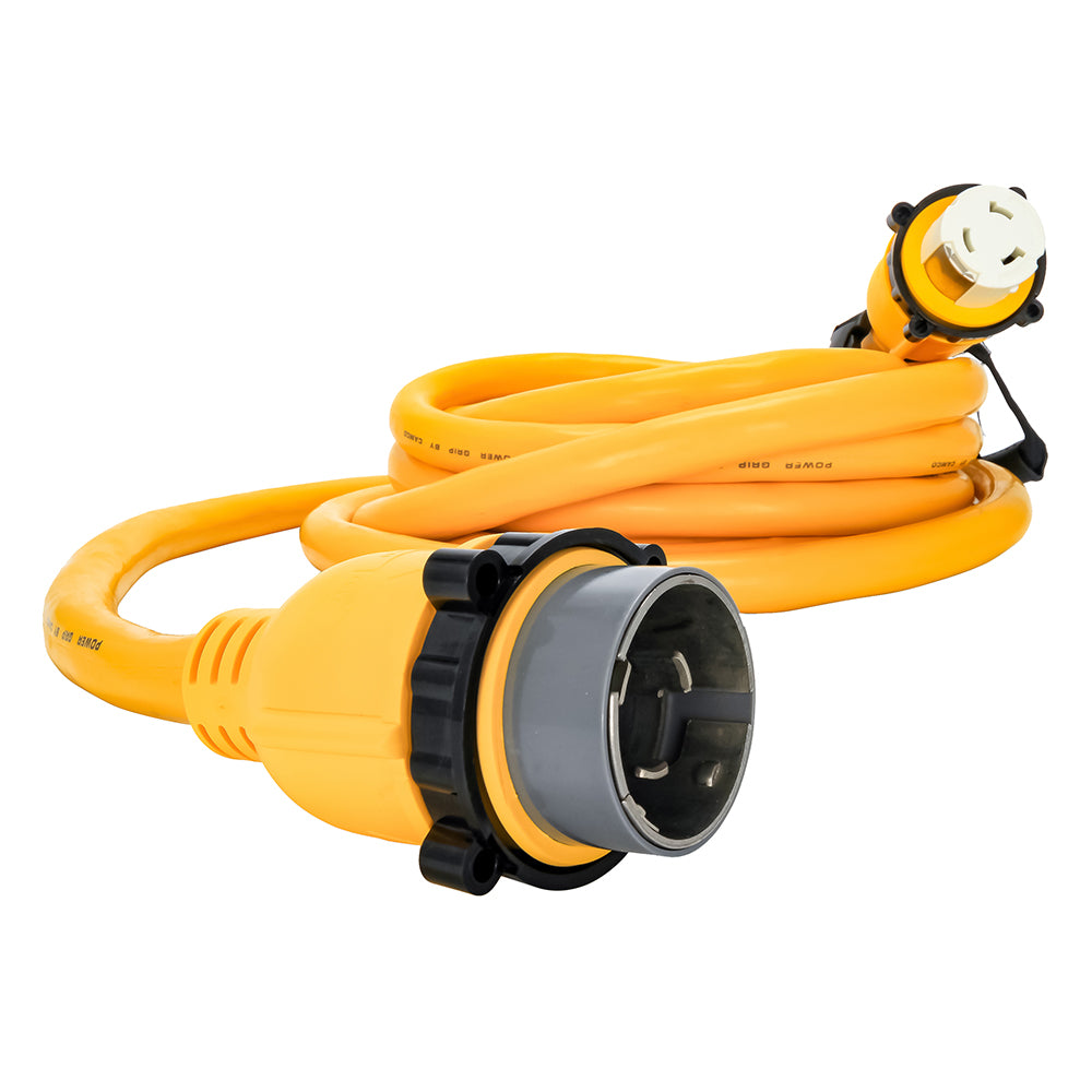 Camco 50 Amp Power Grip Marine Extension Cord - 25' M-Locking/F-Locking Adapter 55621