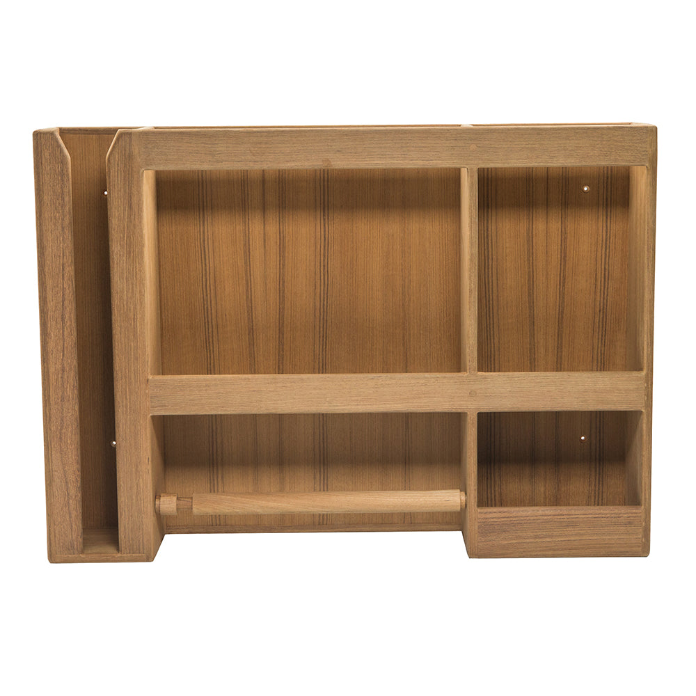 Whitecap Teak Dish/Cup/Paper Towel Rack 62402