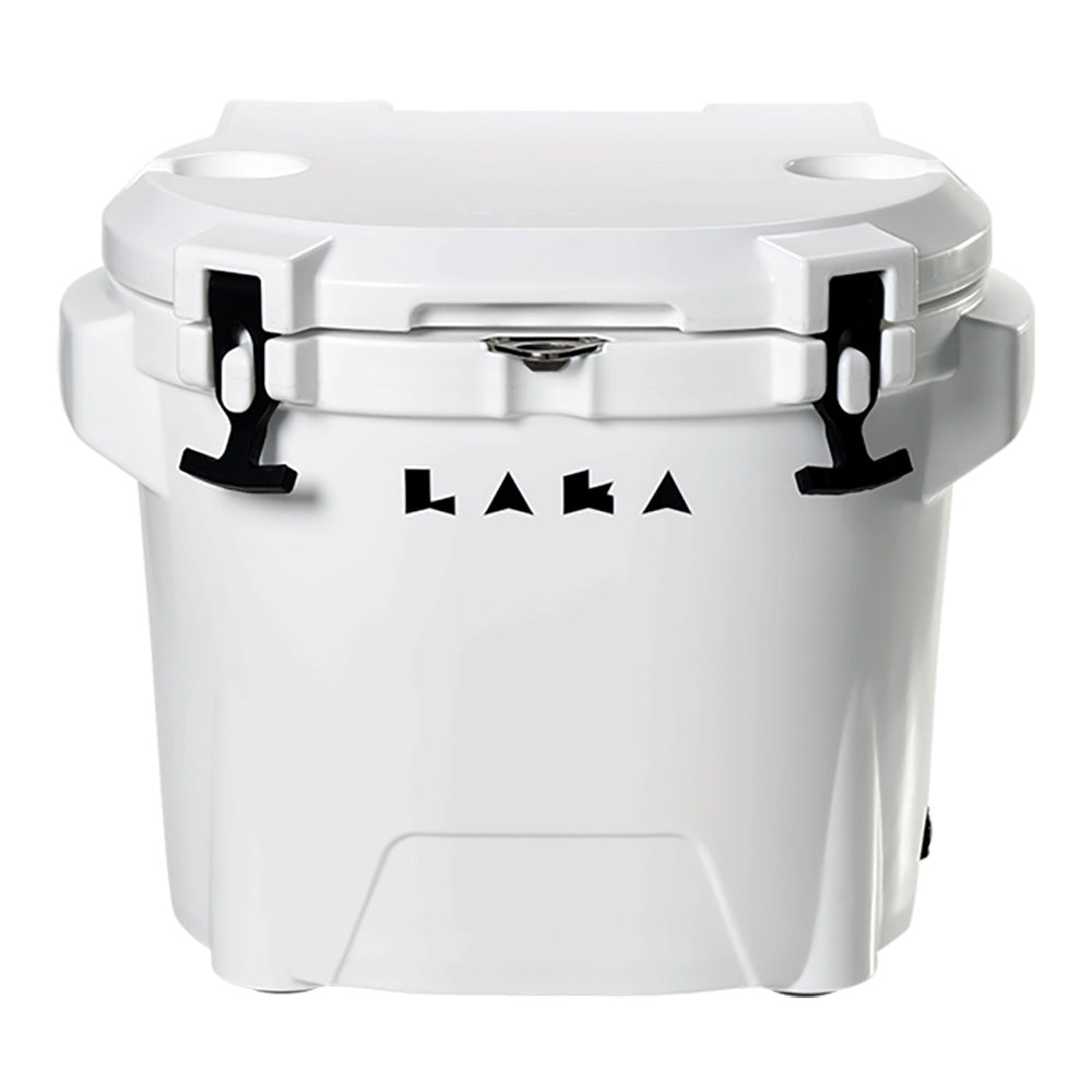 LAKA Coolers 30 Qt Cooler w/Telescoping Handle & Wheels - White 1079