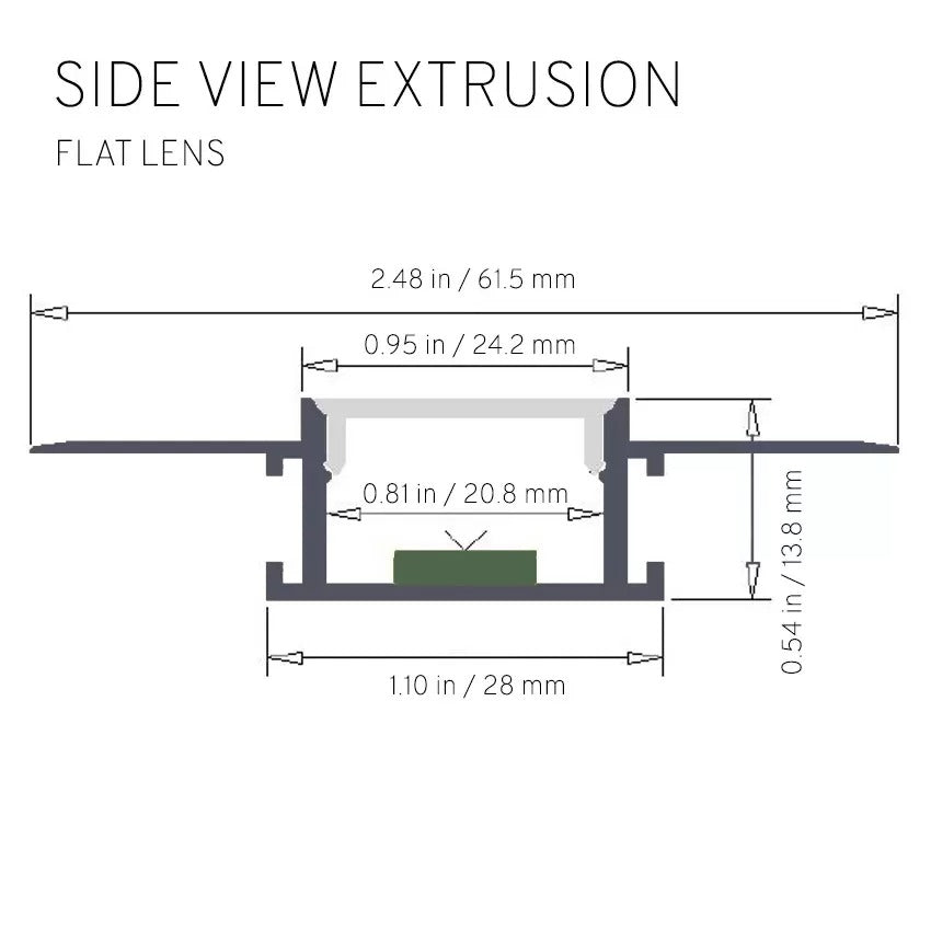 LUMIRON - Aluminum Profile LED Strip - 8FT (L2700-D502-01)
