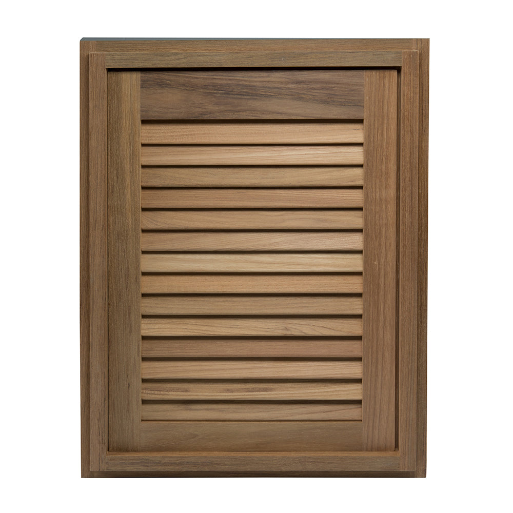Whitecap Teak Louvered Door & Frame - Right Hand - 15" x 20" 60724