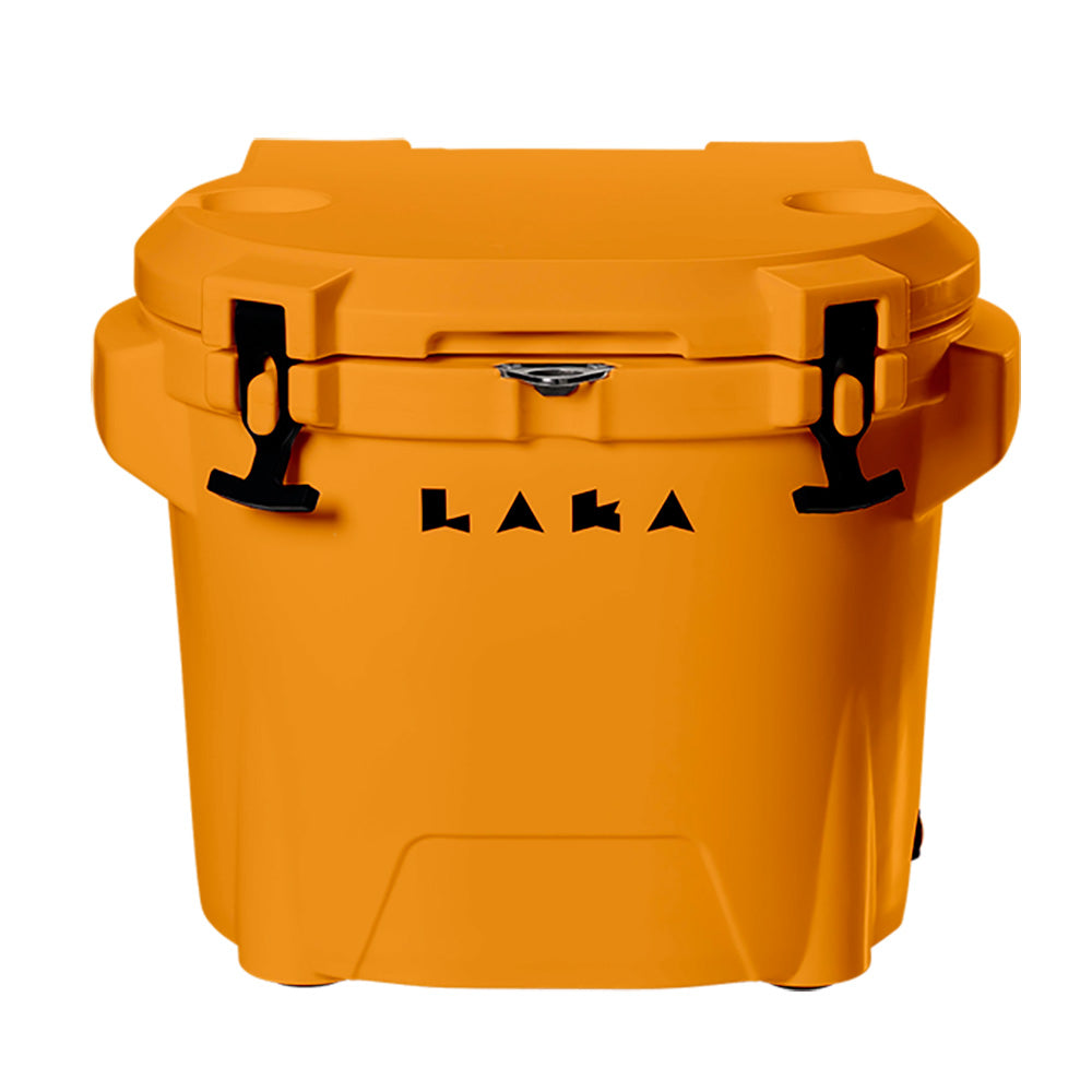 LAKA Coolers 30 Qt Cooler w/Telescoping Handle & Wheels - Orange 1086
