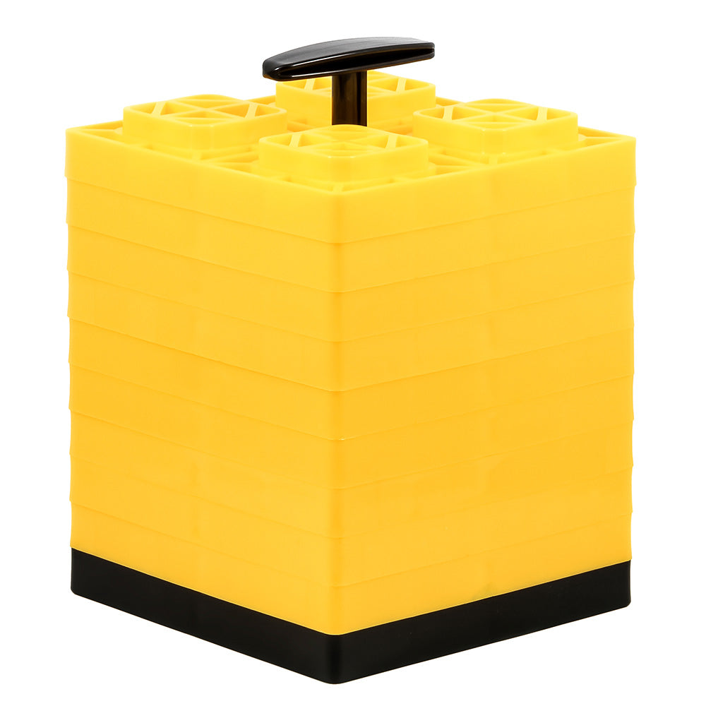 Camco FasTen Leveling Blocks w/T-Handle - 2x2 - Yellow *10-Pack 44512