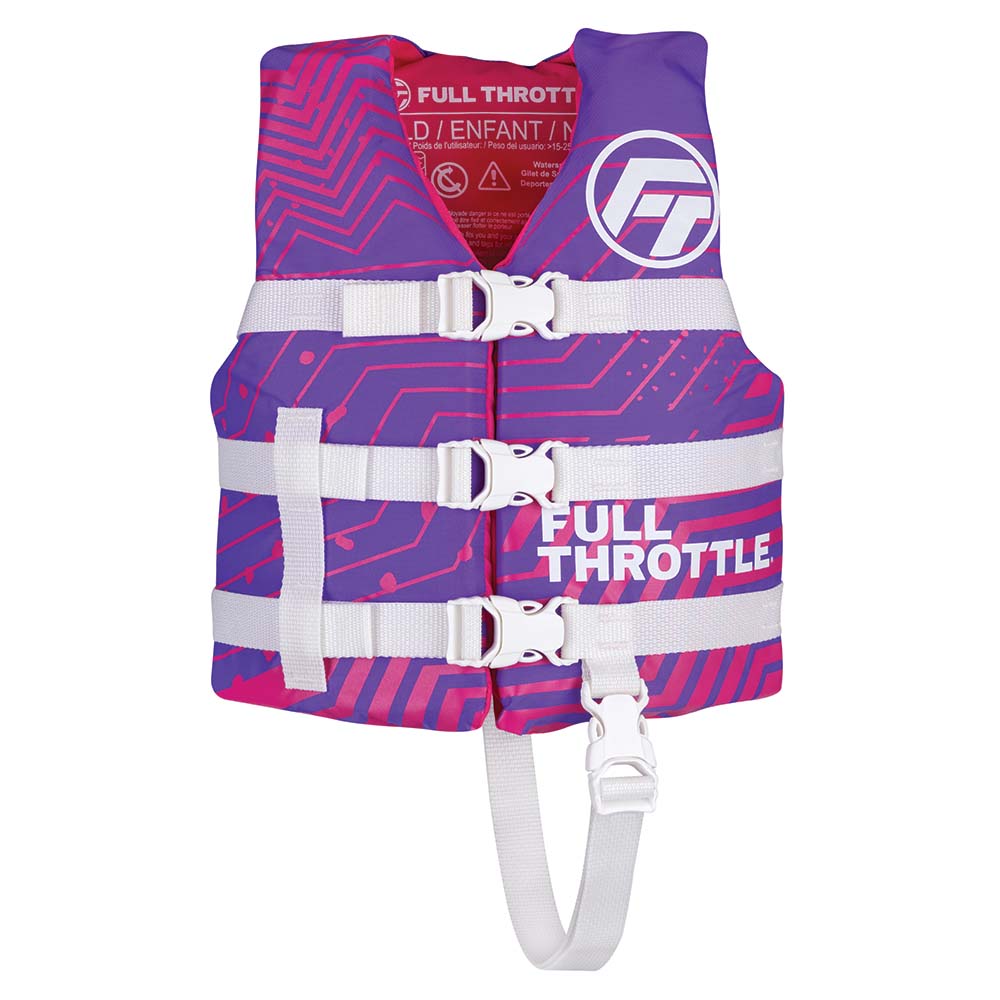 Full Throttle Child Nylon Life Jacket - Purple 112200-600-001-22