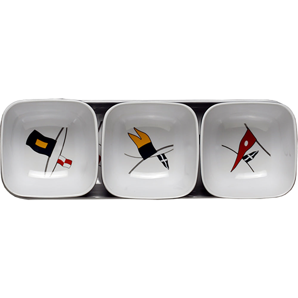 Marine Business Melamine Snack Set - REGATA - Set of 4 12013