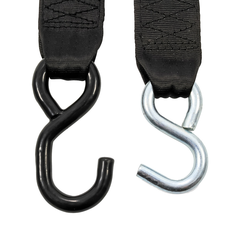 Camco Retractable Tie Down Straps - 2" Width 6' Dual Hooks 50031